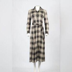 Polo Ralph Lauren Plaid Long Sleeve Maxi Dress